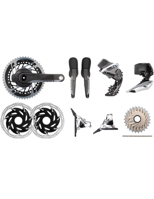 SRAM Red Etap AXS HRD FM 2x12 37-50 Cl Disc Brake Power Meter Groupset