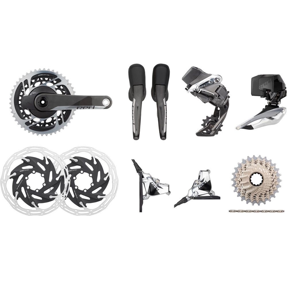 SRAM Red Etap AXS HRD FM 2x12-Speed 33-46 6-Bolt Disc Power Meter Groupset SRAM Red Etap AXS HRD FM 2x12-Speed 33-46 6-Bolt Disc Power Meter Groupset