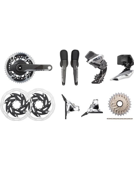 SRAM Red Etap AXS HRD FM 2x12-Speed 33-46 6-Bolt Disc Power Meter Groupset
